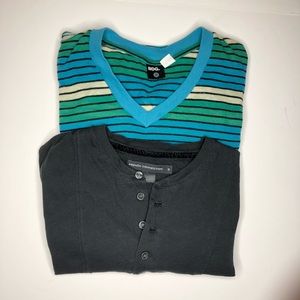 Preloved V neck BDG and French Connection shirts